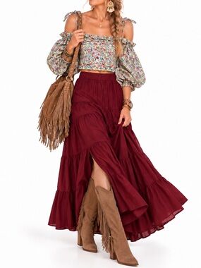 SAINT GENIES FLORAL FAIRY CROP TOP WTH OFF SHOULDER SLEEVES SZ 16 NWTS
